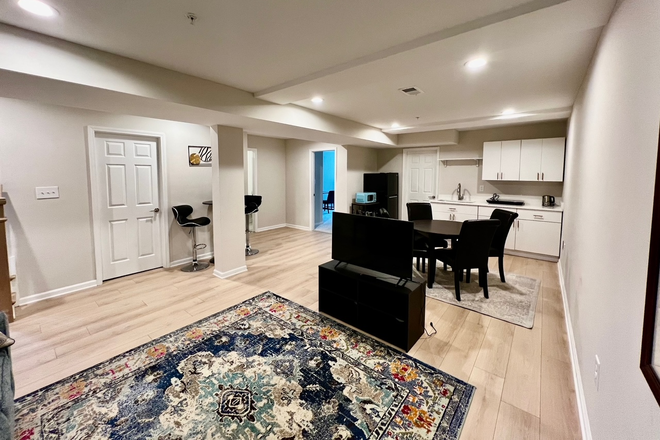 Dining/living room - Spacious (1100sqft), all new, 1 bedroom 1 bathroom English Basement apartment