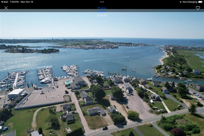 Birds Eye view - Snug Harbor Cottage with water views available for spring semester, 8 miles to URI Rental