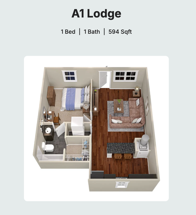 Floorplan of unit - Highpointe (Cottages of Boone)