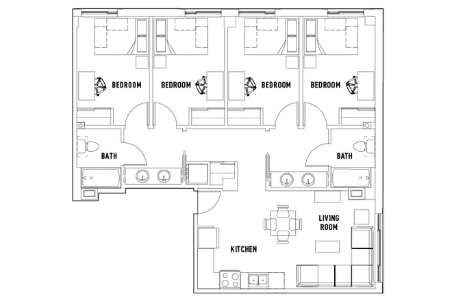 Floorplan - Chestnut Square Apartments