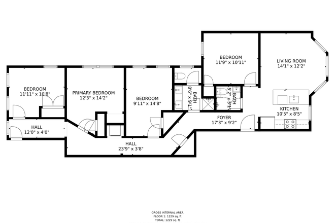 floor plan - **AVAILABLE FOR 9/1 --4 BED/2 BATH ON CHESTER ST** Apartments