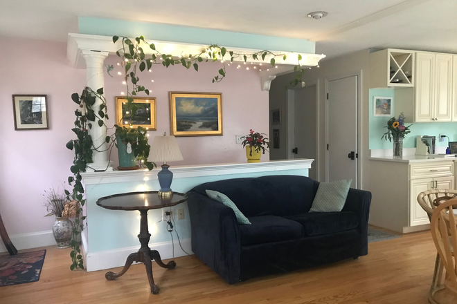 Front Room - Furnished 3 Bed 1 Bath Academic Rental in private location.  2700.  9 mi. from URI, Kingston Station