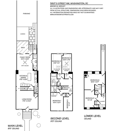 S Floorplan - 6BR-8 Bed/4BA Furnished Remodeled Burleith House Incl. Alarm and Parking