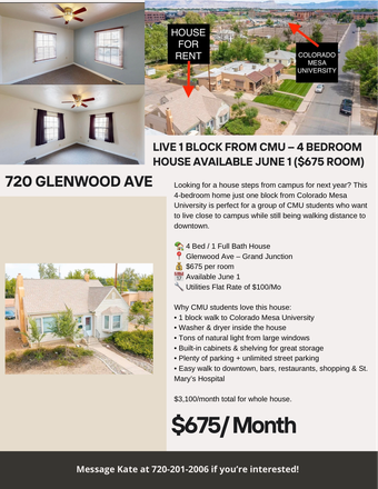Flyer - Live 1 Block From CMU House