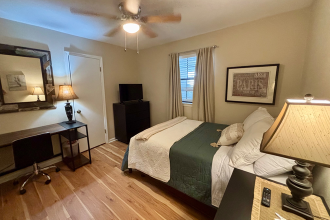 Large desk a d closet - Stylish Full-sized Bedroom with DESK in Fully Furnished Home- Everything Included