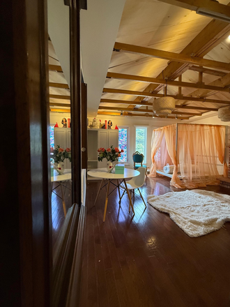 Upper Floor Bedroom- canopy bed, vaulted ceiling - 2 Rooms available, Furnished, Newly Renovated