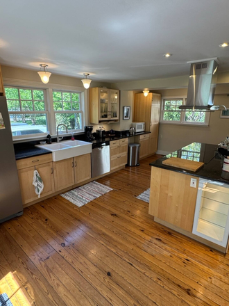 Kitchen, fully equipped, with pots, cutlery, dishes, all appliances - Furnished room in shared home-Mountain Ave-Princeton