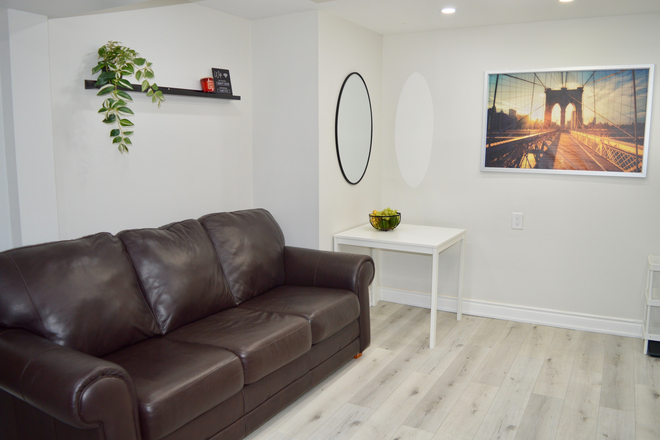 Living Room - Cozy 1 Bedroom in a 2-Bedroom Basement Apartment – Private Entrance & All Utilities Include