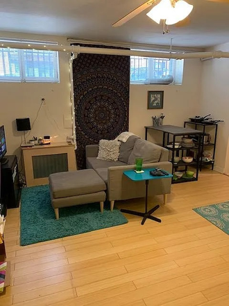 Living Room - 1BR/1BA apartment w/private parking in an amazing 4-story bldg in the heart of Historic Mount Vernon