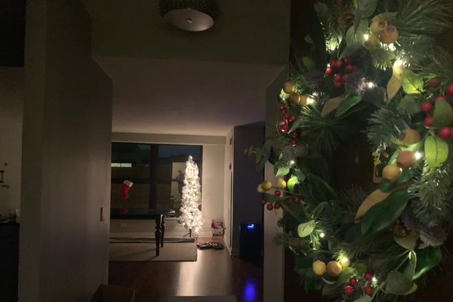 Unit Entryway - Furnished Bedroom, Bathroom with balcony and city view (priority for: English Language Academy) Condo