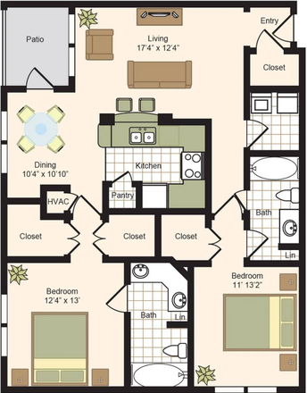 Floorplan - Splitting a Unit at Village at West University Apartments
