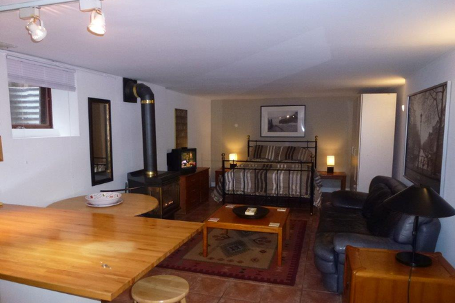 sleeping area, living area - DOWNTOWN bachelor basement, all included, available JANUARY 15, 2026