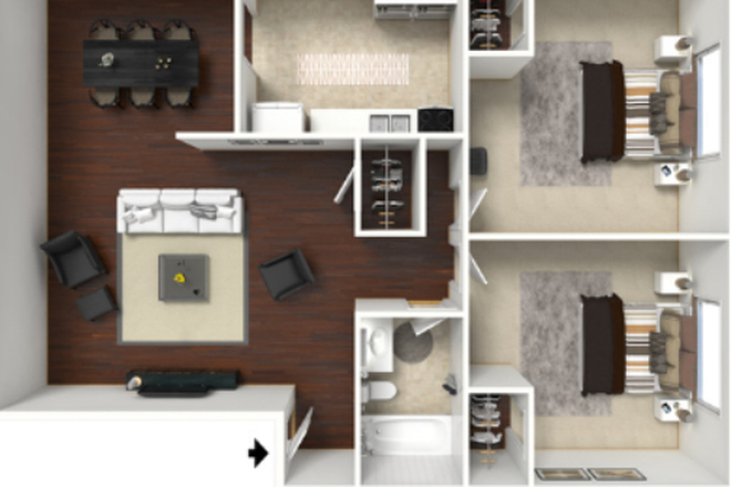 Floorplan - Sutton Court Apartments