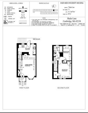 Floor Plan - 2 Story 2 Bedroom Pet Friendly Townhouse