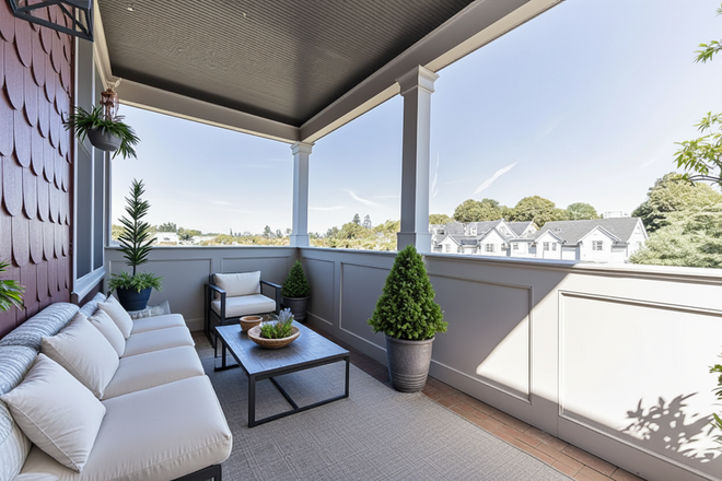 balcony - Modern just renovated 2 bed 2 bath with central AC - landlord pays the fee! Apartments