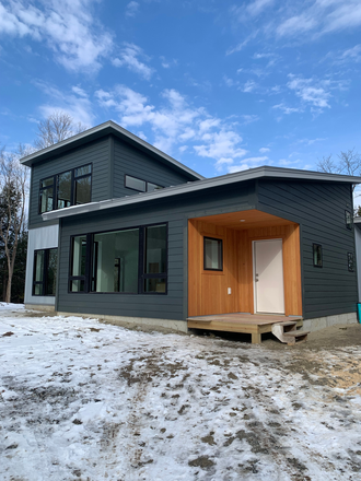 House in March 2024, just after completion - Share Private Home Near Trails in Hinesburg