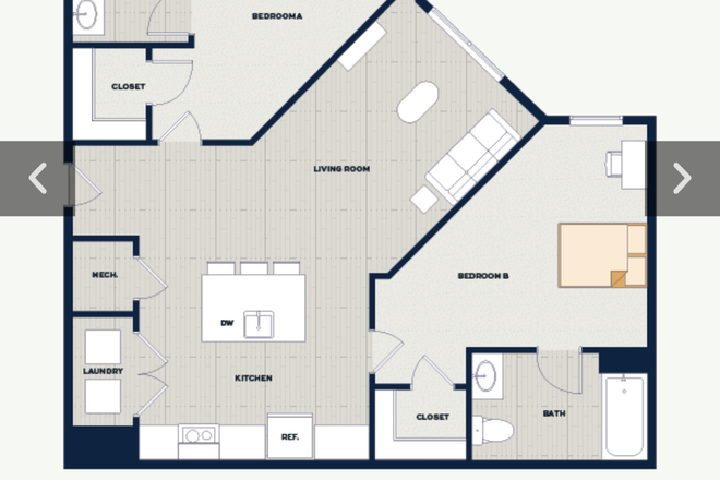 B2 floorplan - PRIVATE BEDROOM AND BATHROOM 2025-26 RELET THE  HIVE