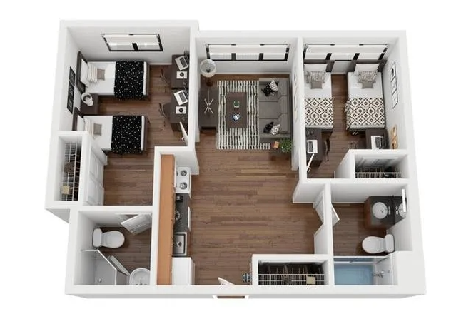 Apt has slight variation in layout - Stadium Place Apartments