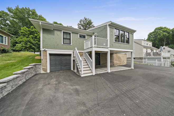 Back of Home - Beautifully renovated Needham 2BR home near town, commuter rail, and local amenities