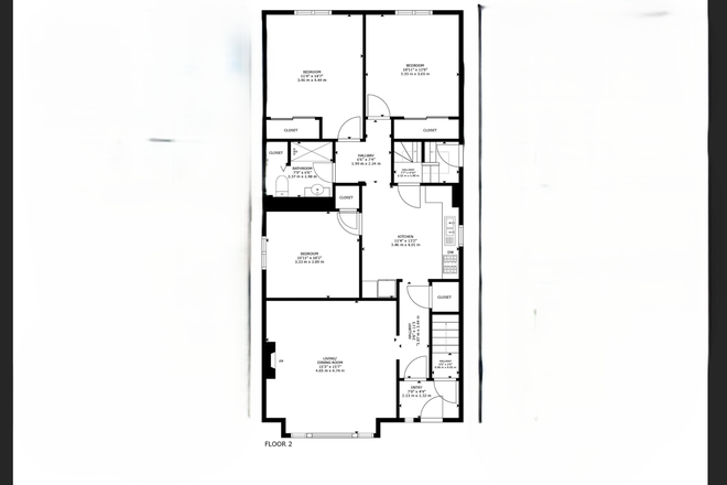 floorplan - 3-Bedroom and one Living room in Annex Neighborhood