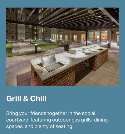 Grill/BBQ common area - Landmark Apartment, 4 bedroom 2 bath, Terrace Apartment, heavily discounted