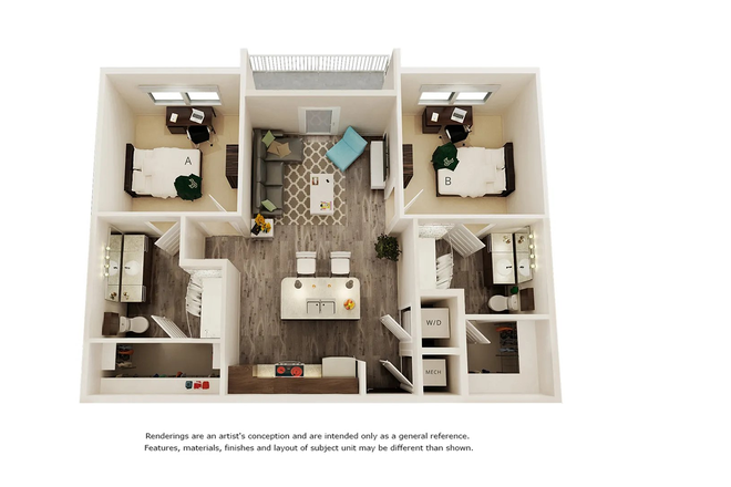 image of entire floor plan - IQ Luxury Apartments