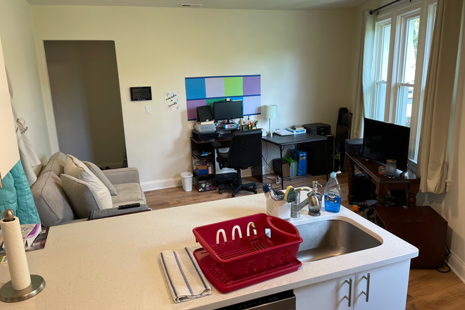 Living Room Kitchen - 4240 39th Street NW - AU / Tenleytown - Large 1 Bedroom Apartment