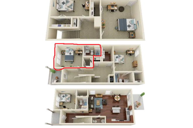 bedroom with bathroom and closet - Brexx