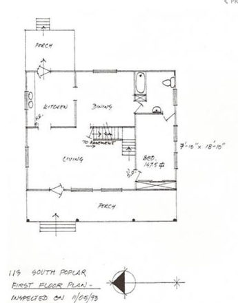 First Floor - 113 South Poplar, $4700 per student per semester. House