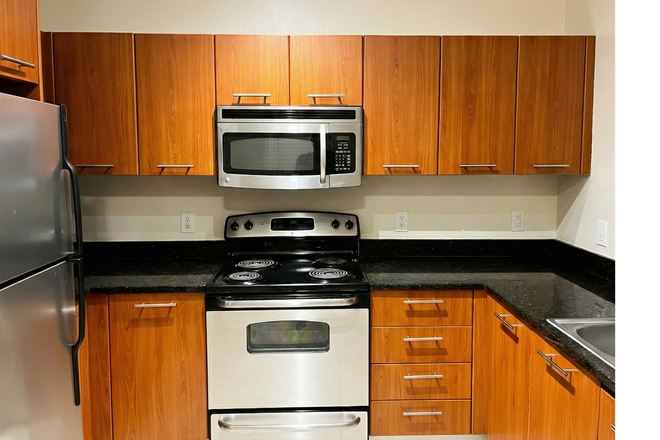 Kitchen - Master Bedroom w/ Private Bath & Walk-In Closet | Museum District (0.9 miles to Rice) Apartments