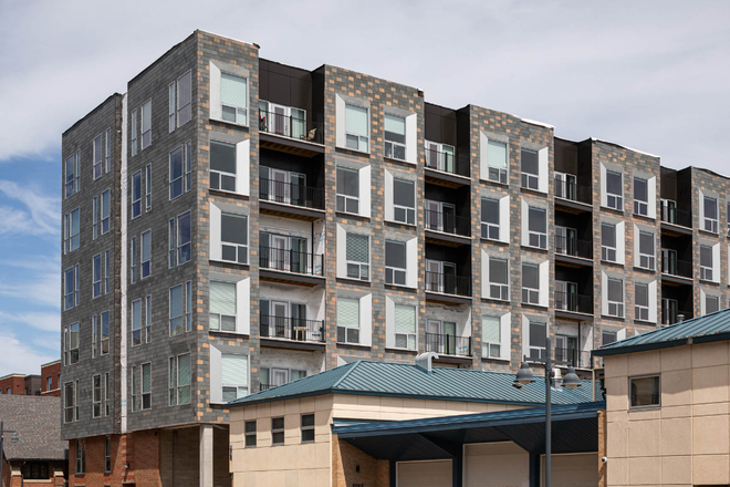 outside of apartment, super nice location downtown - Augusta Place Apartments