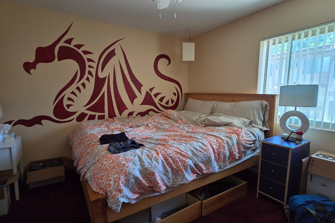 Large window - Private bedroom, private bathroom.  Rented space is 222 sq ft!  Easy access to Either Campus! Condo