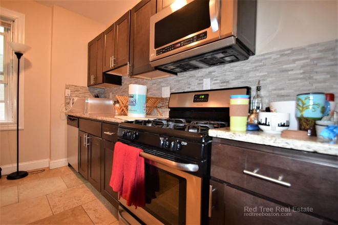 kitchen - Updated 4/29/25 Great 2 bed for 9/1 close to BC shuttle at south st, Has updated kitchen Condo