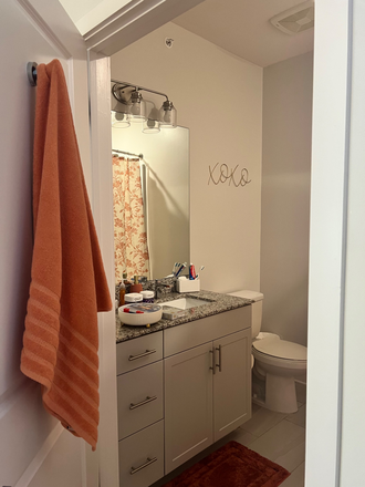 bathroom decorated (undecorated now) - The Union Apartments