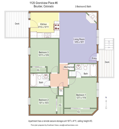 Floor plan - 1125 Grandview Ave Apt 6