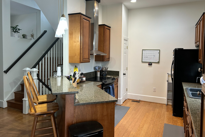 Kitchen has loads of cabinets to share and a pantry. - Townhome rental-looking for two more roommates mates
