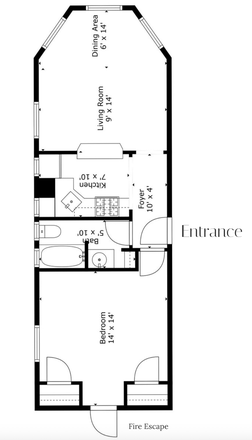 Floor Plan - 1BR apt-Wiggins St-Princeton