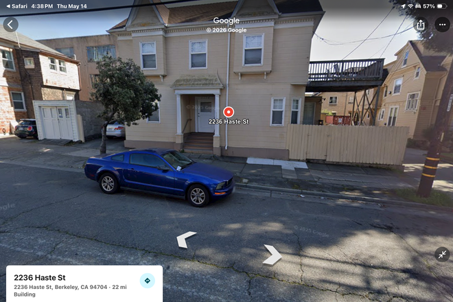 Outside of the house, - 2236 haste, 3br, 2 bath , $4500, new kitchen appliances