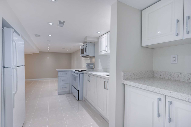 kitchen - Spacious, Bright 1-Bedroom Basement Apartment, in-unit laundry