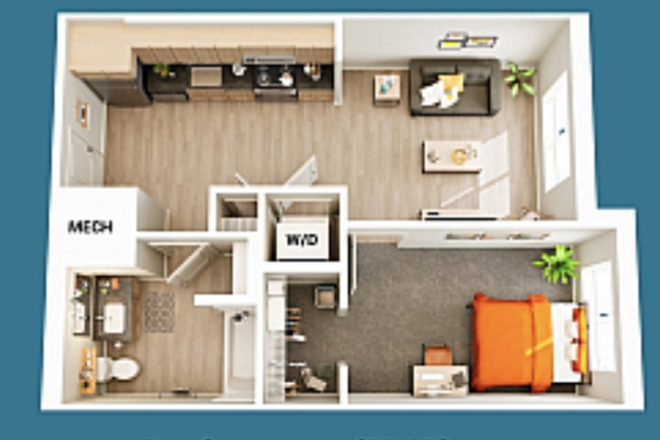 floorplan - FULL Apartment at ACCOLADE, reduced to equivalent of $1678/mo.