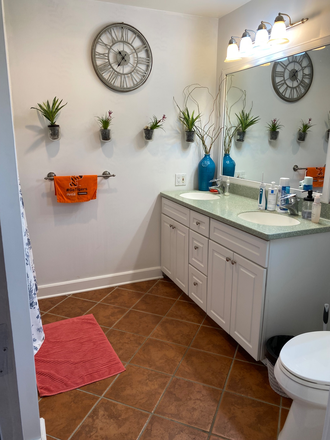 Shared Bathroom - Furnished room for female-Cranbury Rd-Princeton Junction House