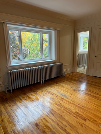 main room with door leading to bathroom - Spadina & Davenport ( M5R 2Y3 ) north of Casa Loma, bright 1 bedroom 2nd fl, new kitc Apartments