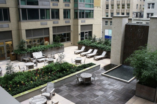 Garden Area - 2 Gold, Luxury Building in Financial District Apartments