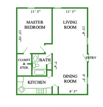 Floor plan - Puffton Village Apartement Apartments