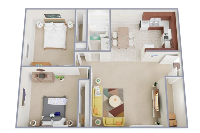 2B/1B - Beau Jardin Apartments