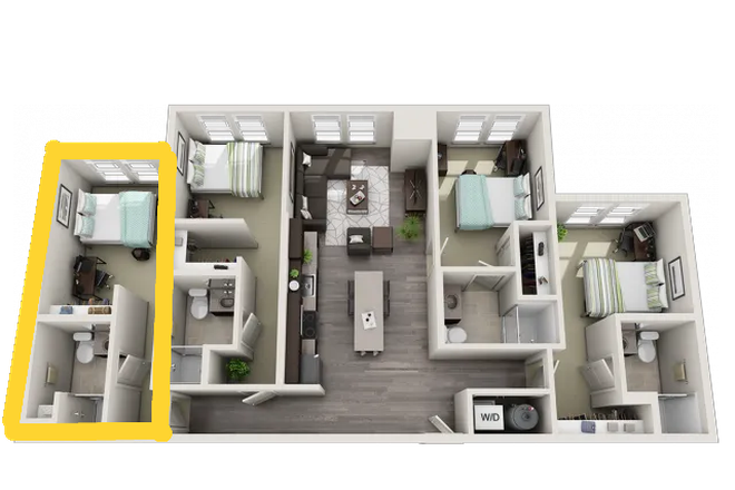 Bedroom - SkyVue Summer Lease Takeover Apartments