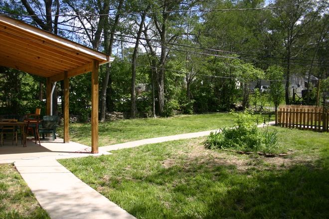 Back covered area and yard - 3809b Elkins Ave in Sylvan Heights
