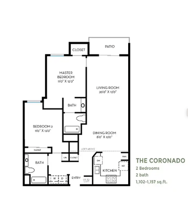 Apartment Layout - Costa Verde Village, Summer Roommate Search