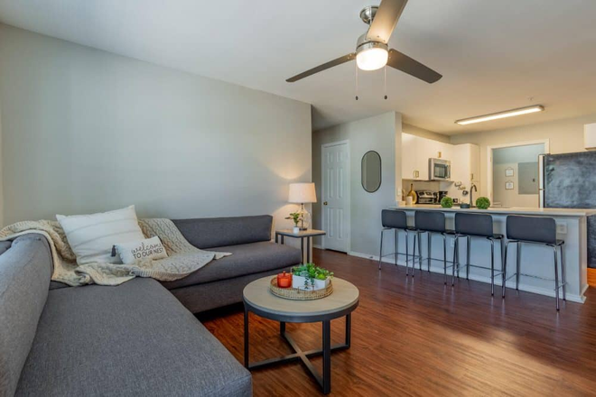 Living room - University Trails, Walkable distance to Kyle Field Apartments