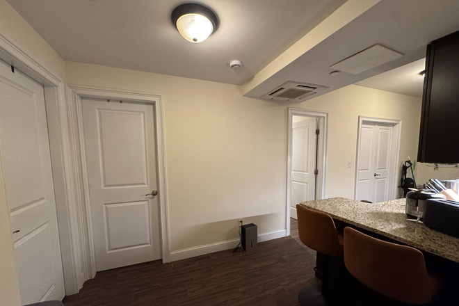 View from doorway (Room for rent is middle door. From left to right: Bedroom door, Room for rent, bathroom, Bedroom Double Door) - ROOMMATE NEEDED! 3b/1b Apartment in the best neighborhood